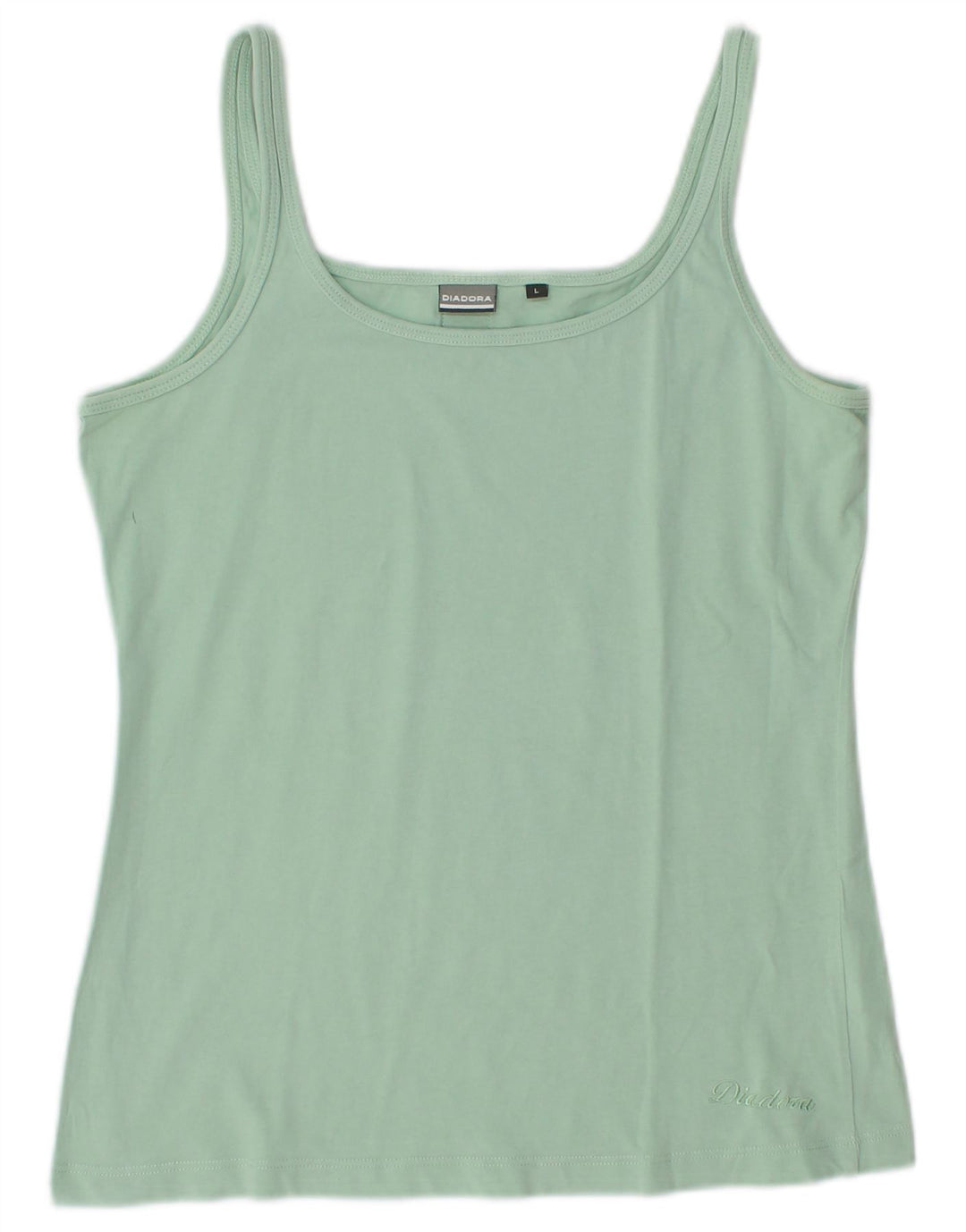 Diadora Womens Cami Top UK 14 Large Turchese Cotone