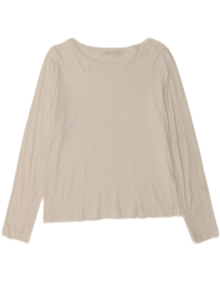 Top Zara da donna a maniche lunghe UK 14 bianco medio