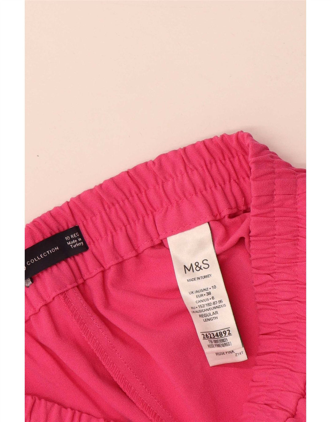Pantaloni da tuta da donna Marks & Spencer UK 10 Small Poliestere rosa