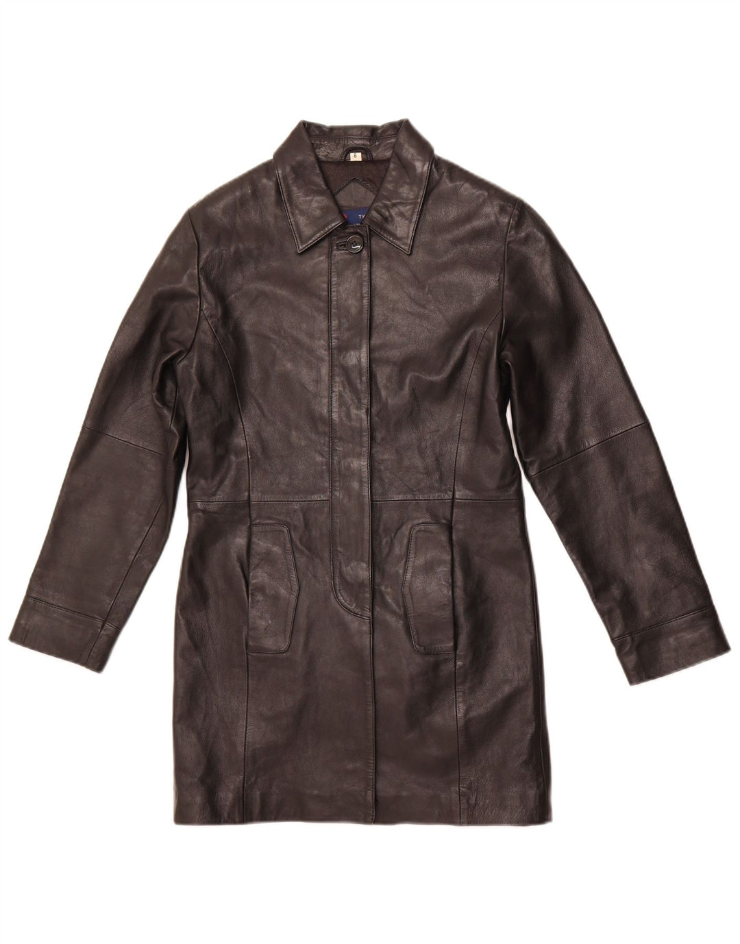 Cappotto in pelle da donna HUDSON US 8 medio in pelle nera