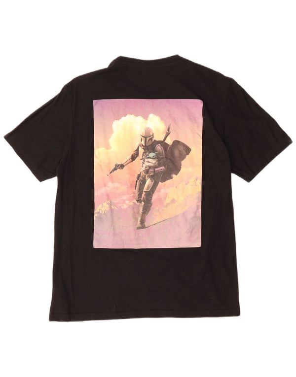 T-shirt grafica da uomo Pull & Bear Top in cotone nero medio