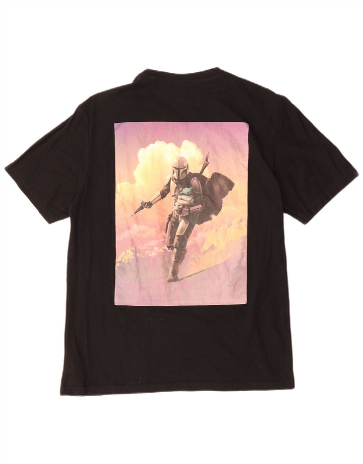 T-shirt grafica da uomo Pull & Bear Top in cotone nero medio