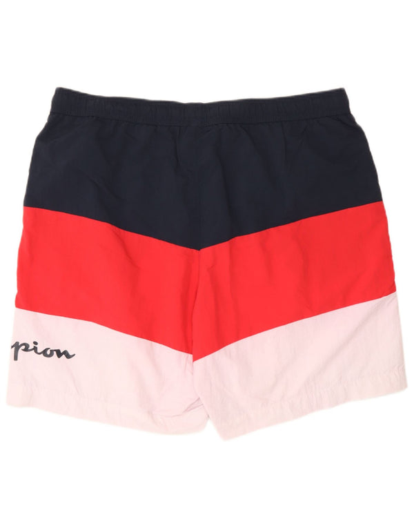 Pantaloncini da bagno da uomo Champion 2XL Poliestere color block blu navy