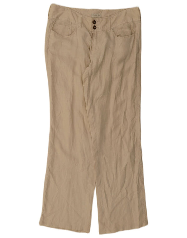 Pantaloni casual dritti da donna Massimo Dutti EU 42 Large W32 L32 Beige