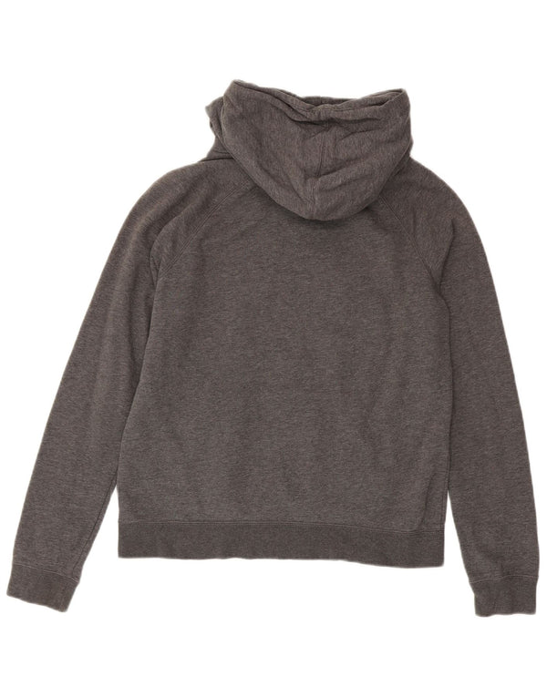 Felpa con cappuccio grafica da donna Nike UK 14 cotone screziato grigio medio