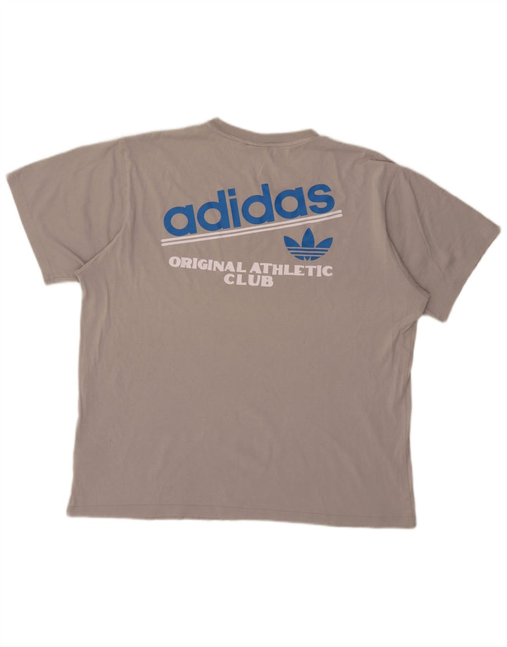 T-shirt Adidas da uomo Top XL in cotone grigio
