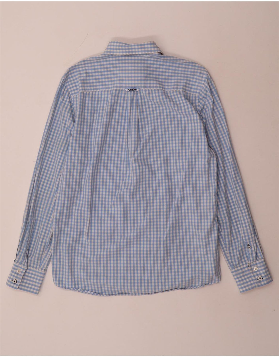 Crew Clothing Camicia da uomo dal taglio classico a quadretti blu medio