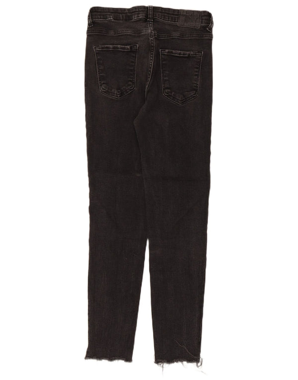 Jeans skinny corti da donna Zara EU 38 piccoli W28 L26 neri