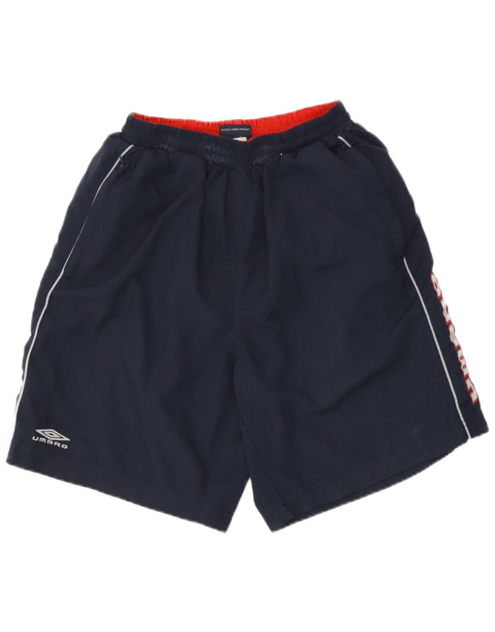 Pantaloncini da bagno grafici da uomo Umbro piccoli color block blu navy