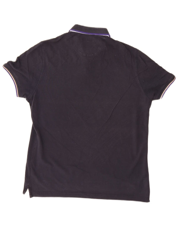 Polo da uomo MASSIMO DUTTI XL in cotone blu navy