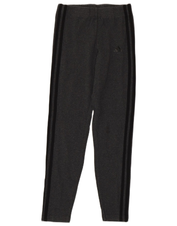 Leggings Adidas Bambina 13-14 Anni Cotone Grigio