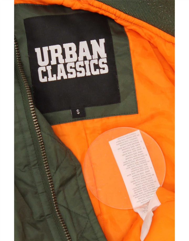 Giacca da aviatore da volo imbottita da uomo Urban Classics UK 36 piccola in nylon verde