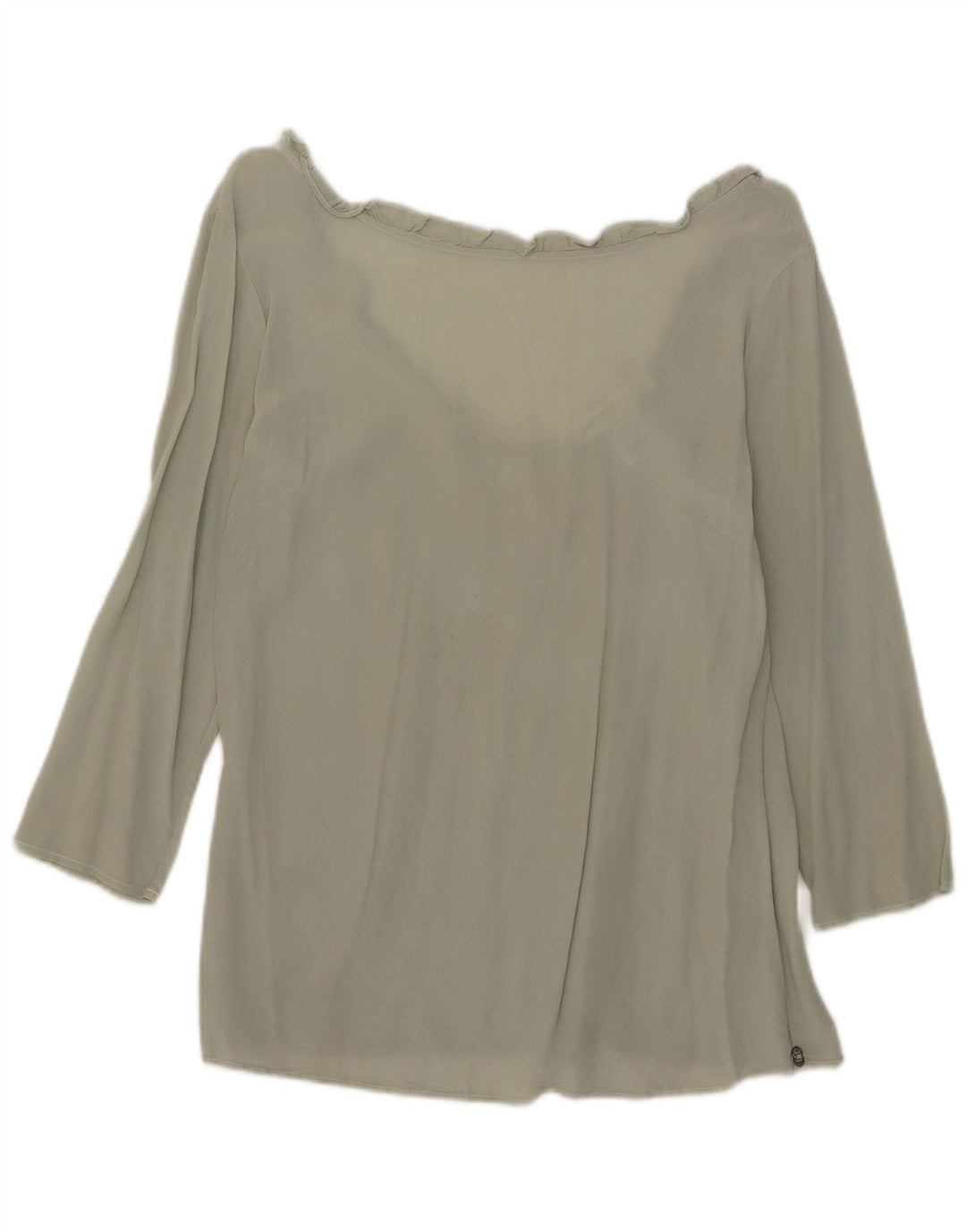 Camicetta da donna con maniche a 3/4 Ottod'Ame UK 10 piccola seta verde