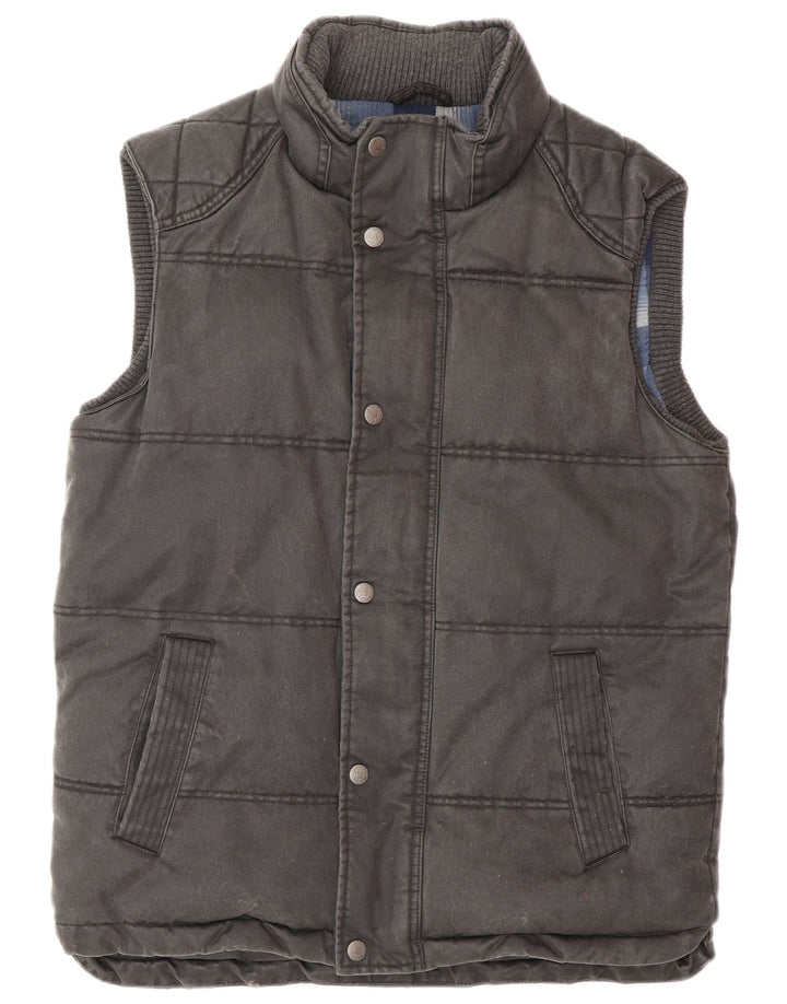 Gilet imbottito da uomo FAT FACE UK 36 piccolo cotone grigio