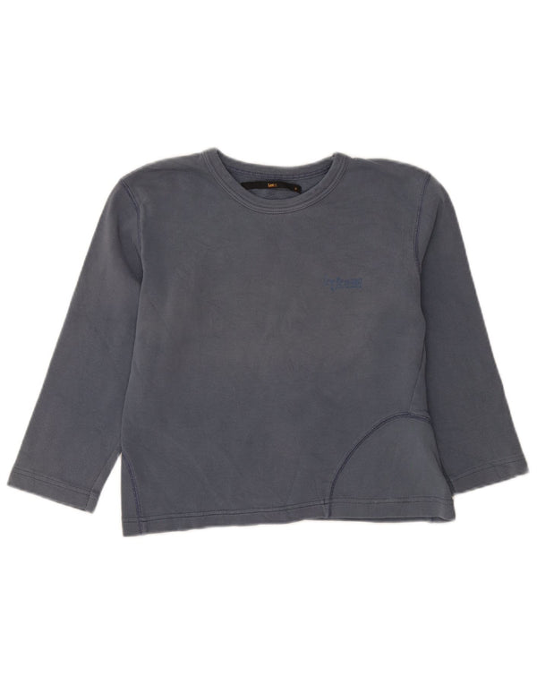 Top corto da donna Lee manica 3/4 UK 12 Blu medio