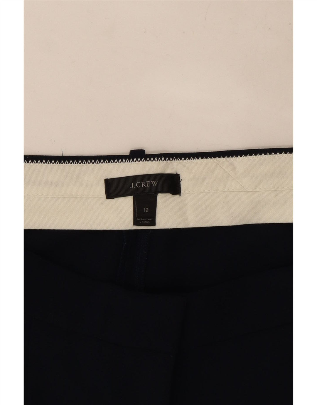 Pantaloncini chino con pegged da donna J. Crew US 12 Large W34 poliestere blu navy