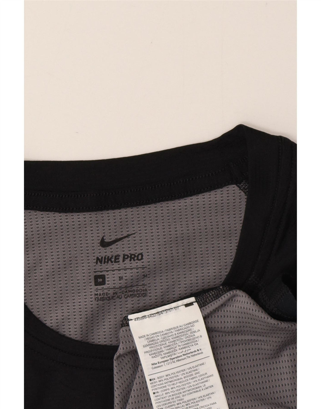 T-shirt da uomo Nike Top media nera in poliestere