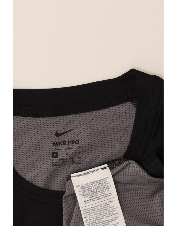 T-shirt da uomo Nike Top media nera in poliestere