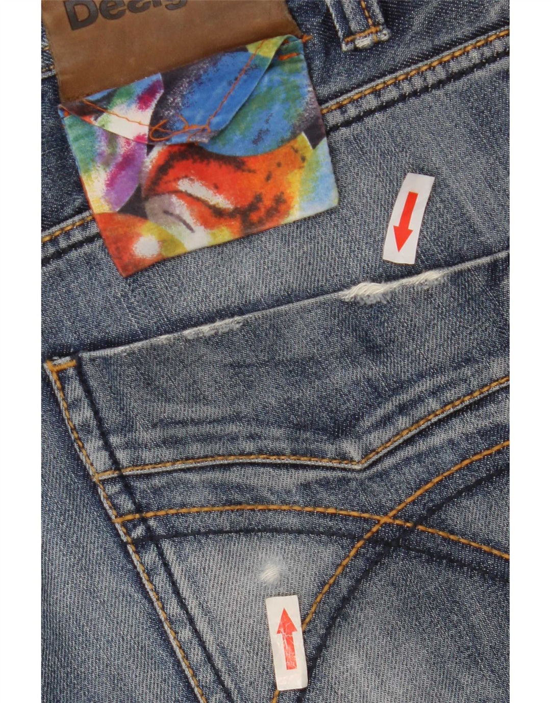 Jeans dritti da uomo Desigual W30 L33 cotone blu