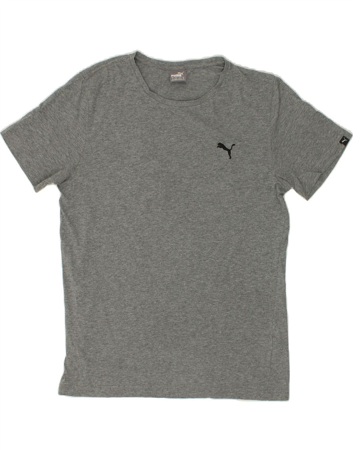 PUMA Mens T-Shirt Top Medium Grey Flecked Cotton Vintage Puma and Second-Hand Puma from Messina Hembry 