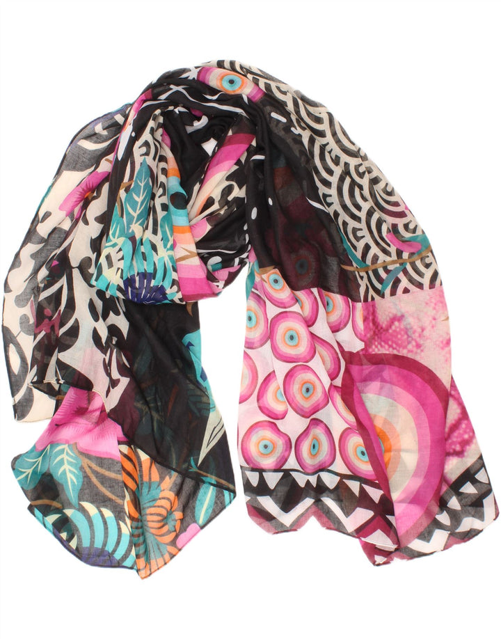 Desigual Sciarpa rettangolare da donna con grafica, taglia unica, multicolore, bohémien