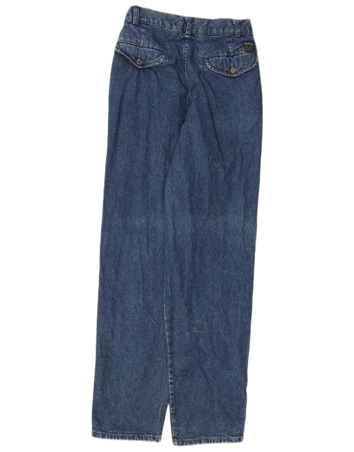 Jeans Carrera Donna a Vita Alta IT 44 Medio W28 L31 Blu Cotone