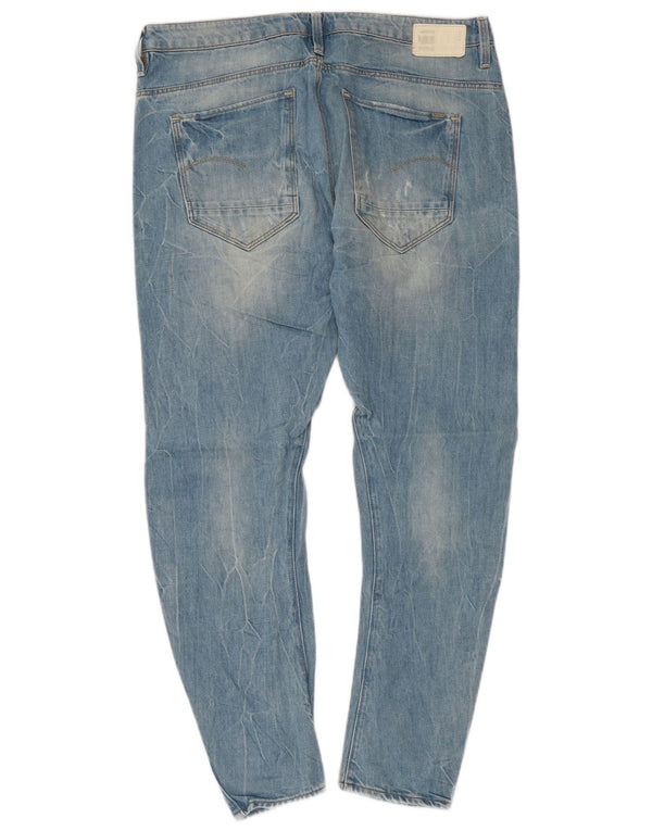 Jeans slim invecchiati da donna G-Star W28 L27 cotone blu