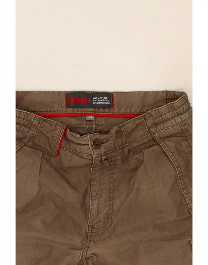 SLAM Womens Cargo Shorts IT 44 Medium W30  Brown Vintage Slam and Second-Hand Slam from Messina Hembry 