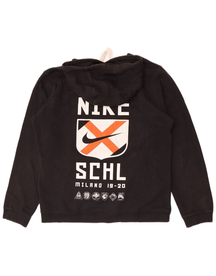 Felpa con cappuccio grafica Nike da uomo grande in cotone nero