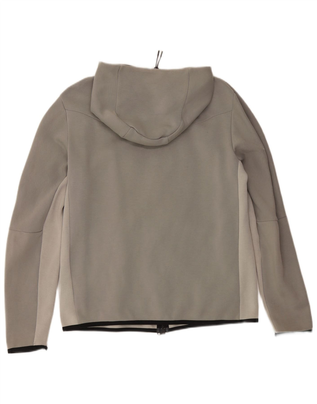 Felpa con cappuccio e zip Nike da uomo in cotone color block grigio medio