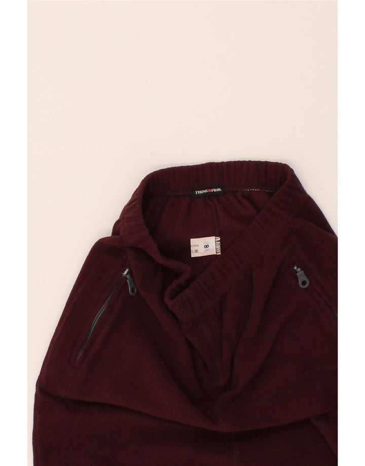 VINTAGE Womens Straight Skirt UK 8 Small W26  Maroon Polyester Vintage Vintage and Second-Hand Vintage from Messina Hembry 