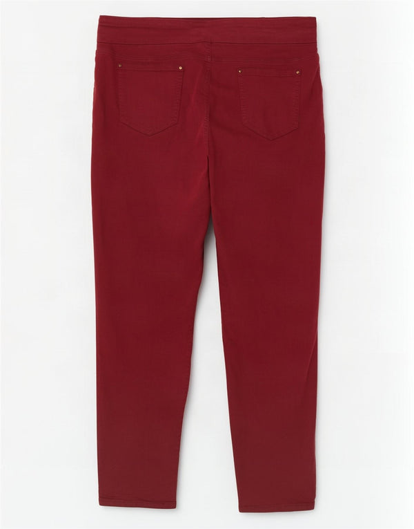 Pantaloni casual da donna Marks & Spencer Autograph UK 26 5XL W52 L30 Borgogna