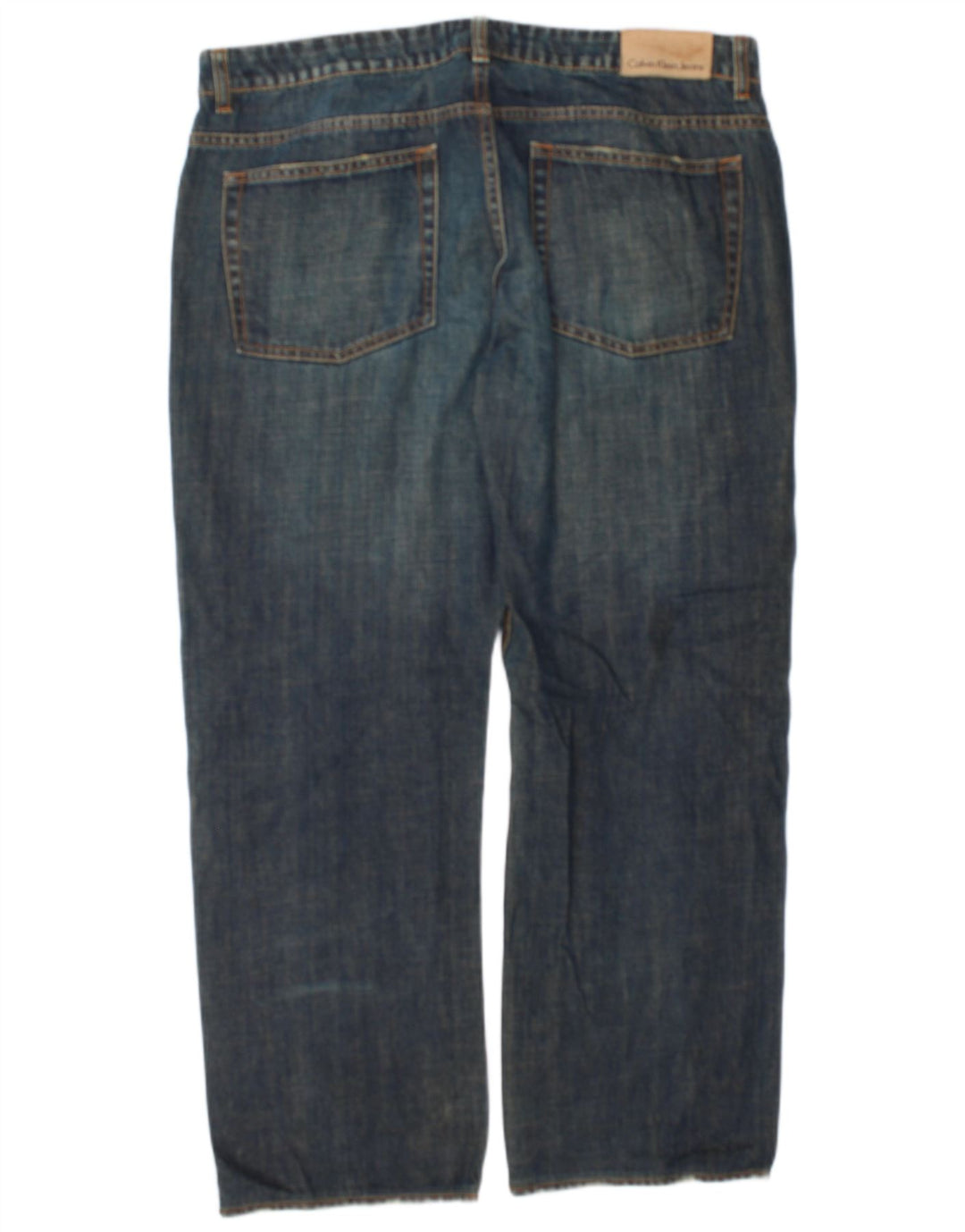 Jeans dritti da uomo Calvin Klein W36 L28 cotone blu