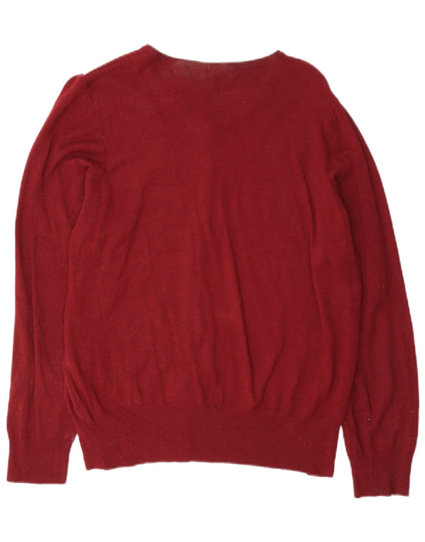 Maglione cardigan da donna Marks & Spencer UK 18 XL Viscosa bordeaux