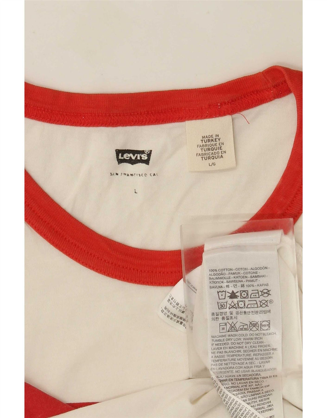 T-shirt grafica da uomo Levi's Top grande in cotone bianco