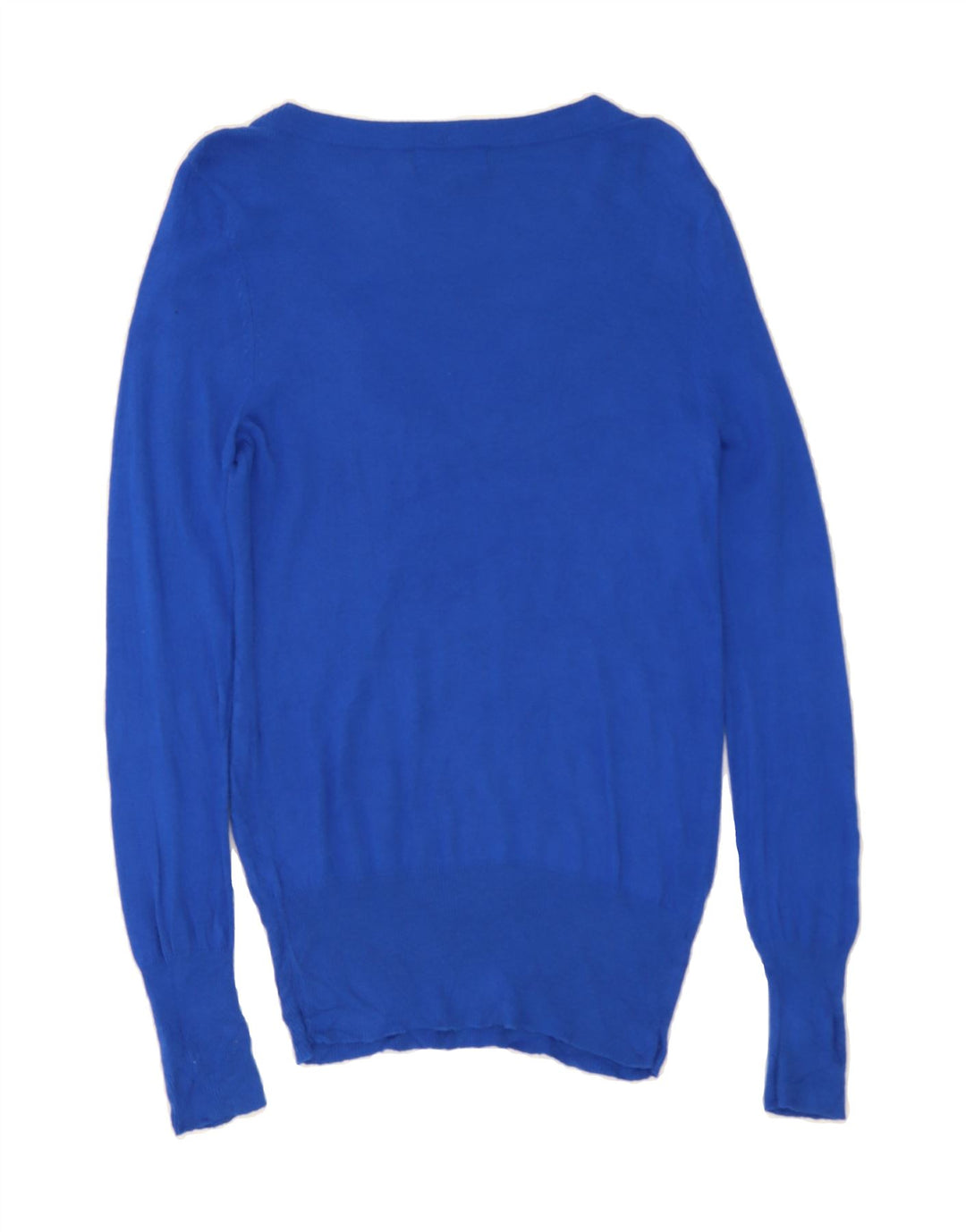 MOSSIMO Womens V-Neck Jumper Sweater UK 12 Medium Blue Nylon Vintage Mossimo and Second-Hand Mossimo from Messina Hembry 