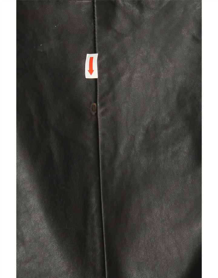 VINTAGE Womens Leather Jacket EU 38 Medium Black Leather Vintage Vintage and Second-Hand Vintage from Messina Hembry 