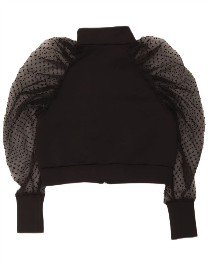 Top cardigan corto da donna Zara UK 10 piccolo poliestere nero