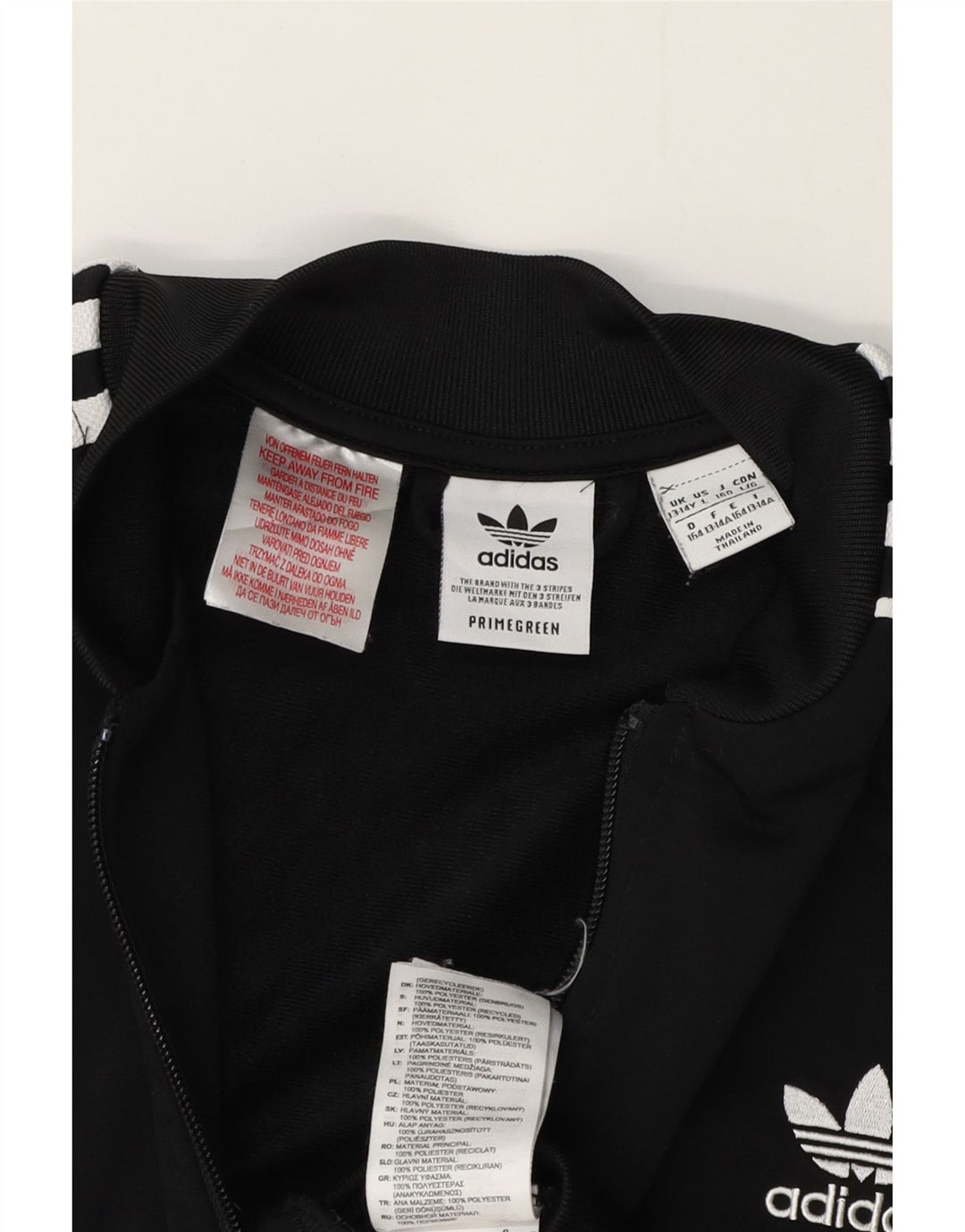 Giacca Top della tuta da ragazzo Adidas 13-14 anni in poliestere nero