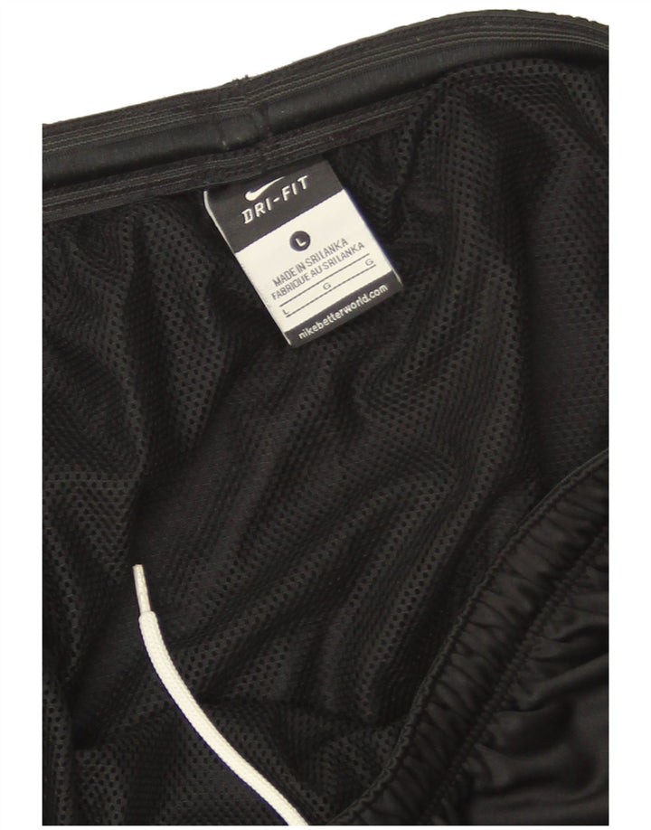 Pantaloncini sportivi Nike Dri Fit da uomo, grandi, in poliestere color block nero