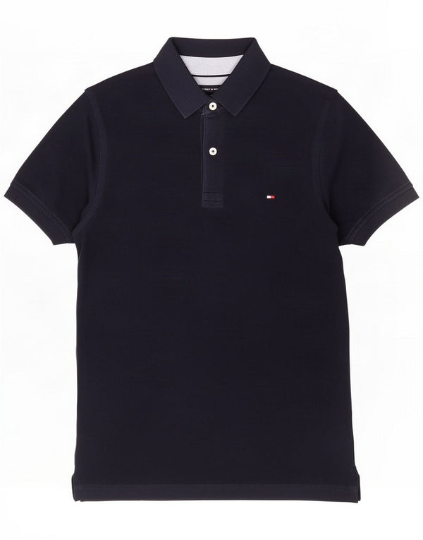 Polo da uomo slim fit Tommy Hilfiger XS in cotone blu navy
