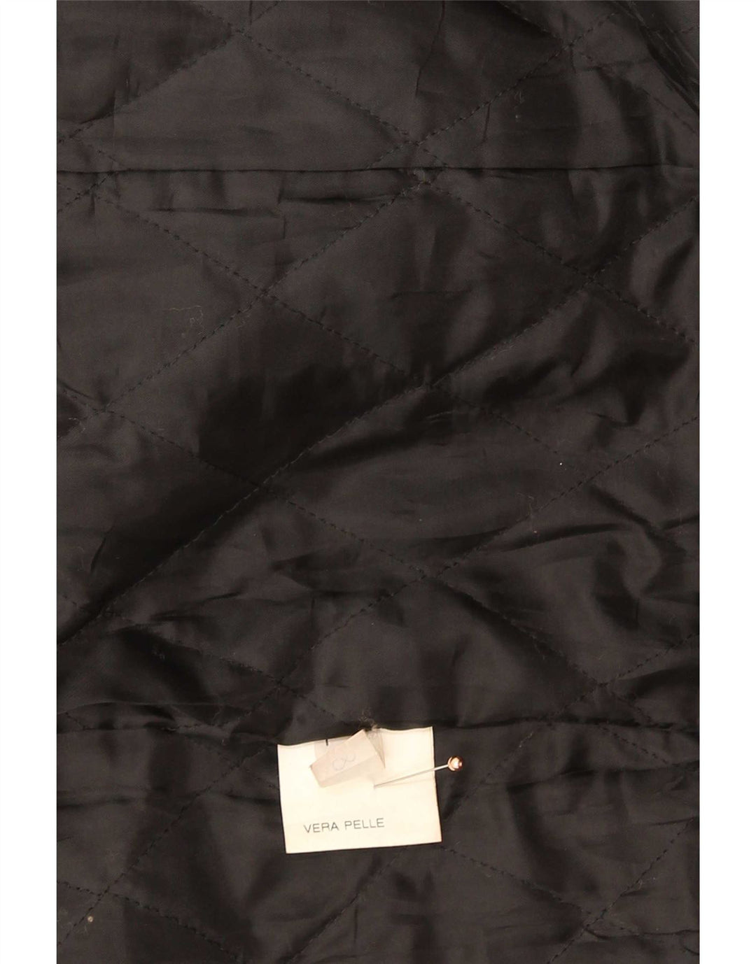 Cappotto in pelle vintage da donna UK 14 medio nero
