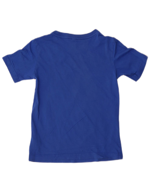T-shirt grafica da ragazzo Adidas Top 9-10 anni in cotone blu