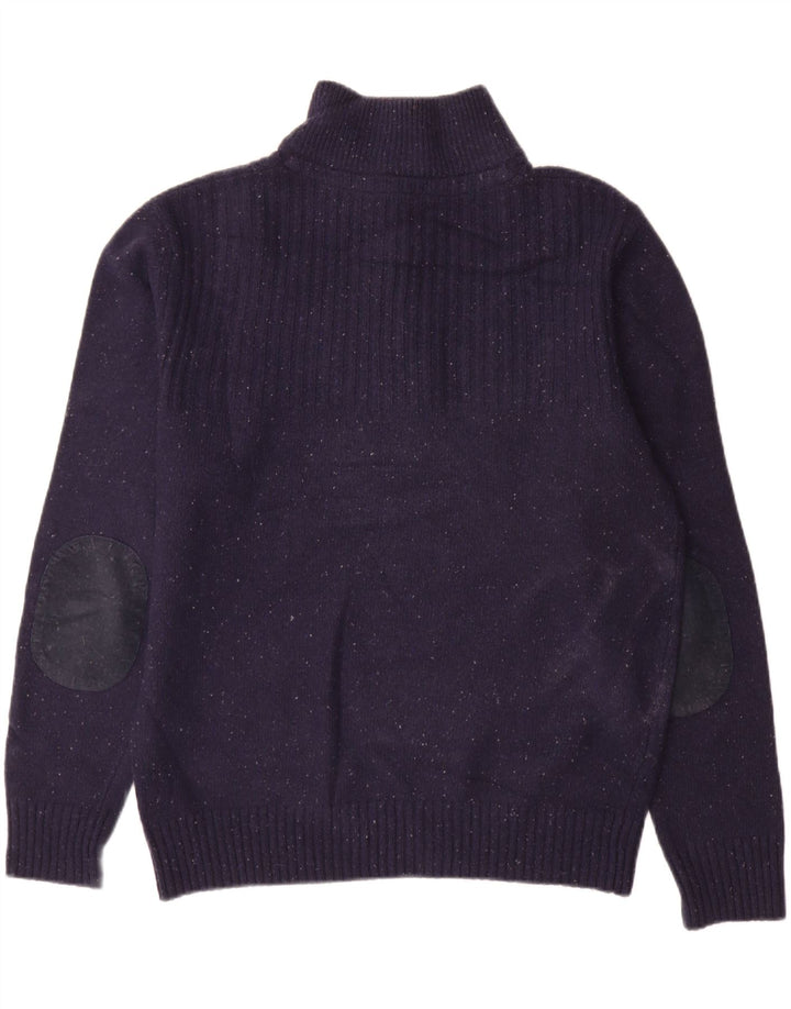 Crew Clothing Maglione da uomo con collo a bottoni XL Blu navy screziato