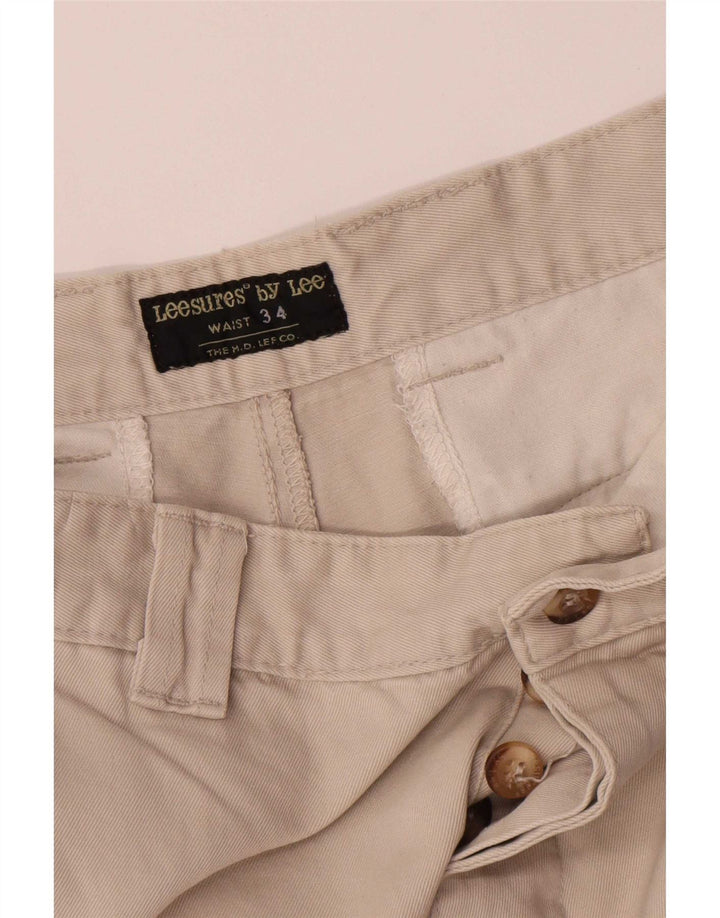 Pantaloni cargo dritti da uomo Lee W34 L32 in cotone beige