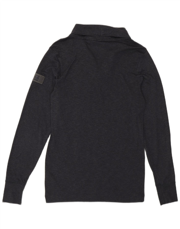 Top da uomo G-Star a maniche lunghe in cotone grigio medio