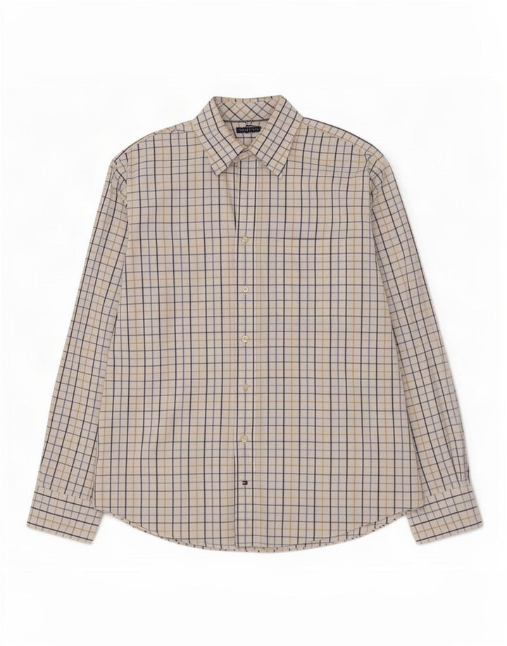 Camicia da uomo Tommy Hilfiger taglia 16 1/2 grande motivo a quadri multicolore