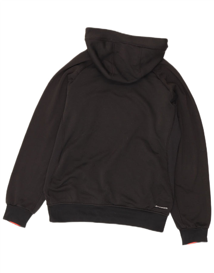 Felpa con cappuccio Adidas Climawarm da uomo piccola nera