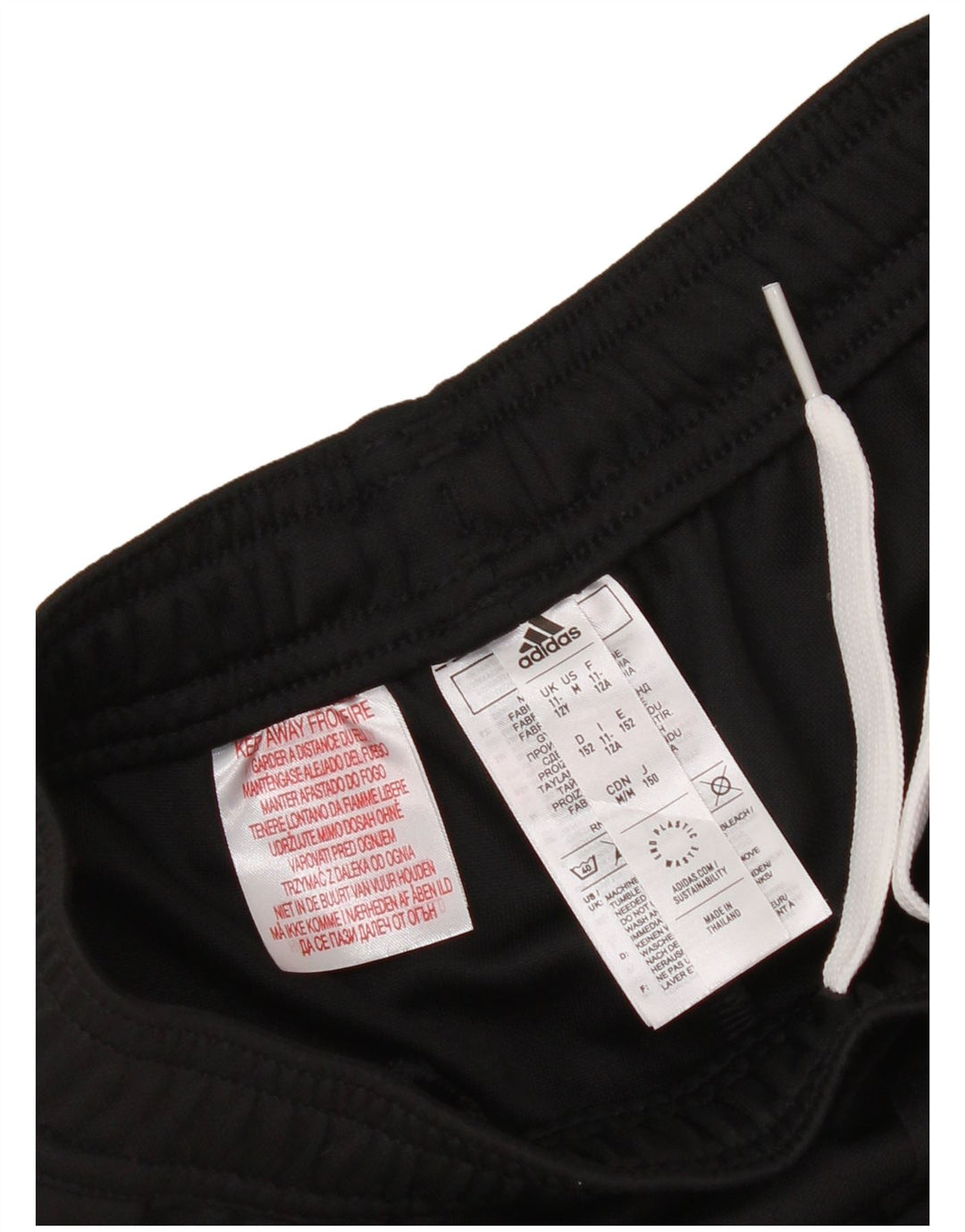 Pantaloni della tuta Adidas Aeroready da ragazzo 11-12 anni in poliestere nero