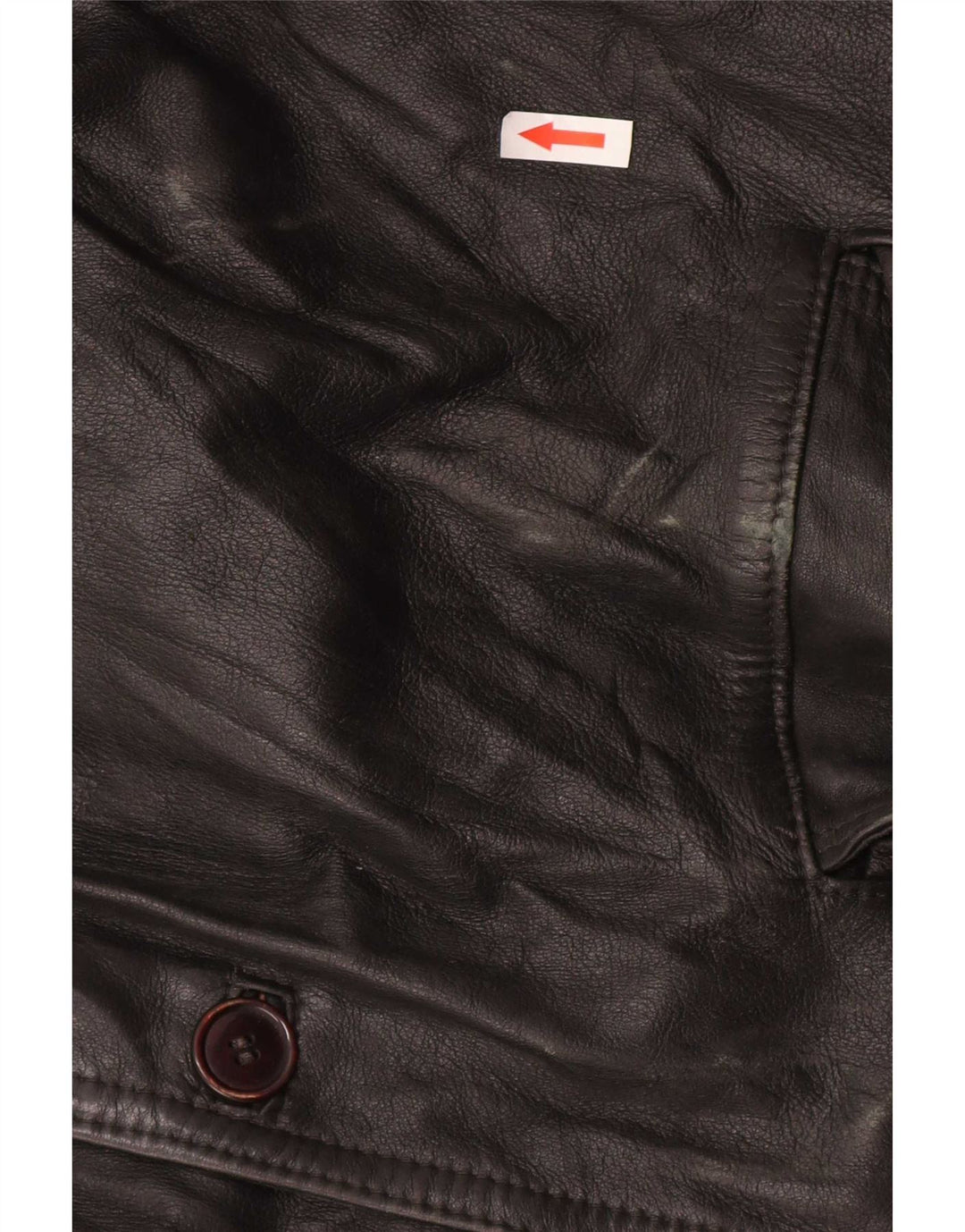 Giacca in pelle vintage da uomo UK 40 grande nera